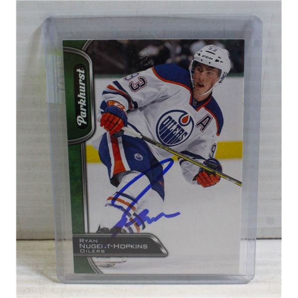 RYAN NUGENT HOPKINS EDMONTON OILERS SIGNED CARD