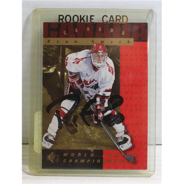 RYAN SMYTH AUTOGRAPHED CANADA NHL ROOKIE CARD