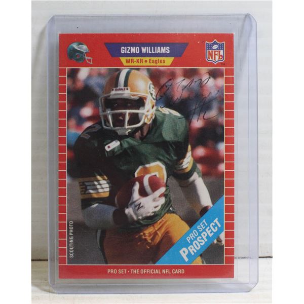 HENRY GIZMO WLLIAMS ESKIMOS SIGNED NFL RC CARD