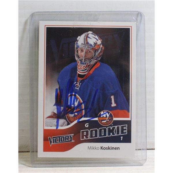 MIKKO KOSKINEN SIGNED ROOKIE CARD EDMONTON OILER