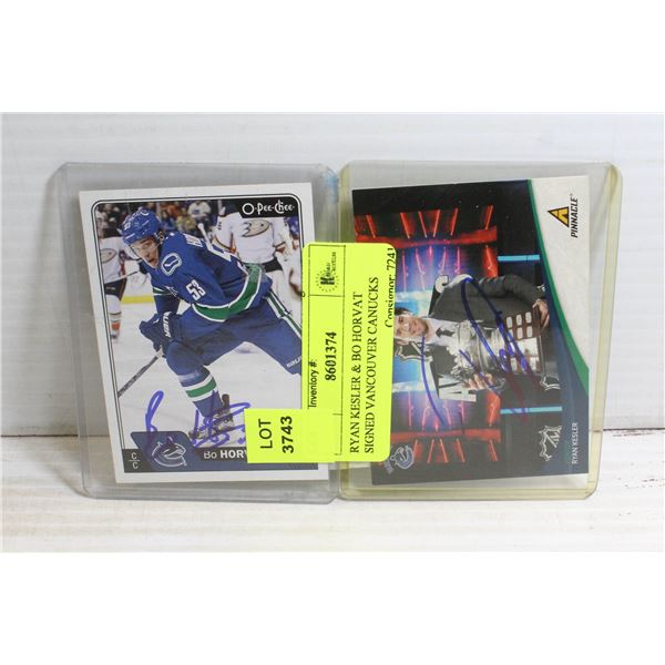 RYAN KESLER & BO HORVAT SIGNED VANCOUVER CANUCKS