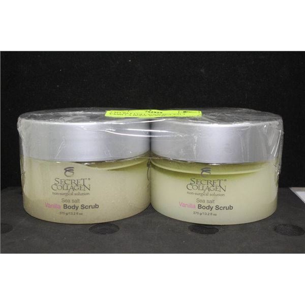 2 PACK SECRET COLLAGEN SEA SALT VANILLA BODY SCRUB