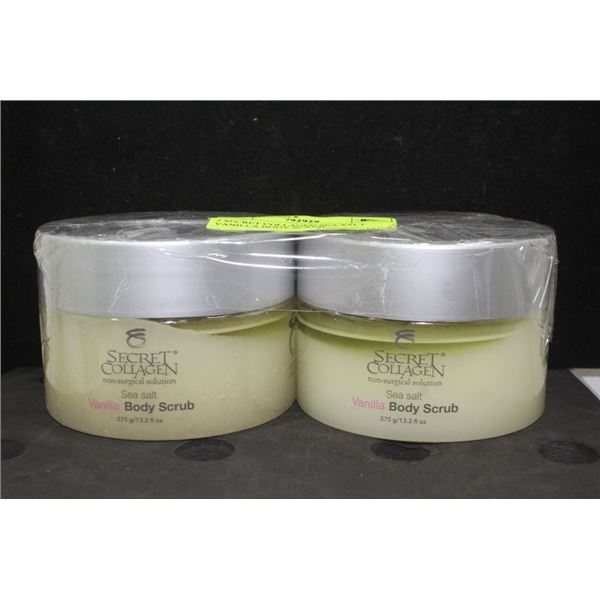2 PACK SECRET COLLAGEN SEA SALT VANILLA BODY SCRUB