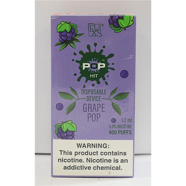 BOX W/10 GRAPE POP 5% DISPOSABLE E-CIGS