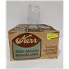 Image 1 : BOX OF 12 KERR WIDE MOUTH MASON JARS