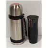 Image 1 : NEW STAINLESS THERMOS WITH NEW TRAVEL MUG