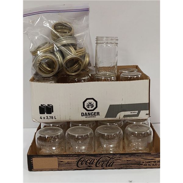 TWO DOZEN MASON JARS