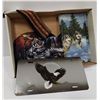 Image 1 : EAGLE LICENSE PLATE, CANVAS BAG, & WOLF DESIGN