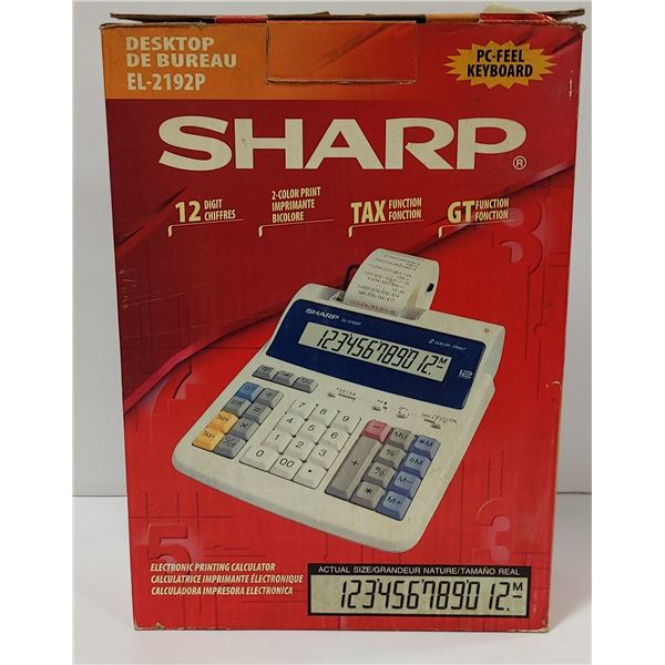 SHARP 12 DIGIT, 2 COLOR PRINT ADDING MACHINE WITH