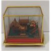Image 1 : VINTAGE WOOD DIARAMA IN GLASS CASE