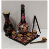 Image 1 : HAND PAINTED WOOD DECORATIVE SET