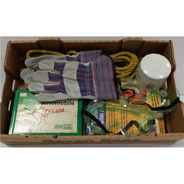 FLAT OF SAFETY WEAR AND FIRST AID KIT