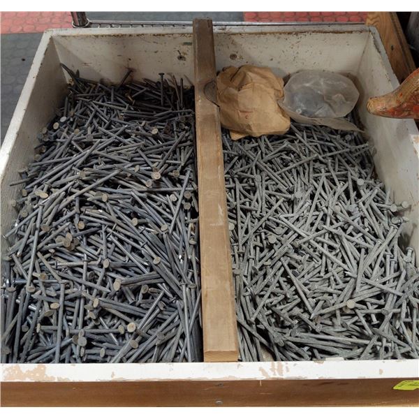 WOOD BOX WITH VARIOUS HARDWARES & MORE