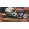 Image 1 : WOOD BOX WITH VARIOUS HARDWARES & MORE