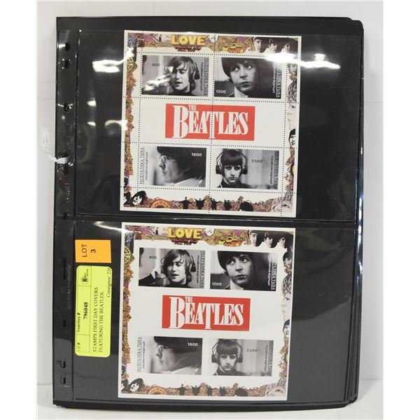 STAMPS FIRST DAY COVERS FEATURING THE BEATLES