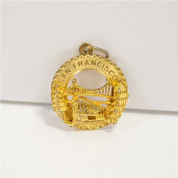 12K GOLD FILLED SAN FRANCISCO STREETCAR PENDANT