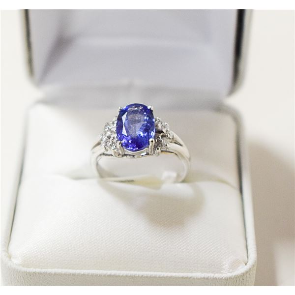 EC129-113 10K  TANZANITE(2.6CT) DIAMOND(0.1CT) RIN