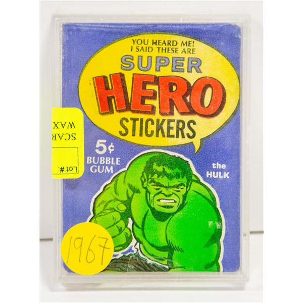 SCARCE 1967 MARVEL SUPER HERO WAX PACK WRAPPER