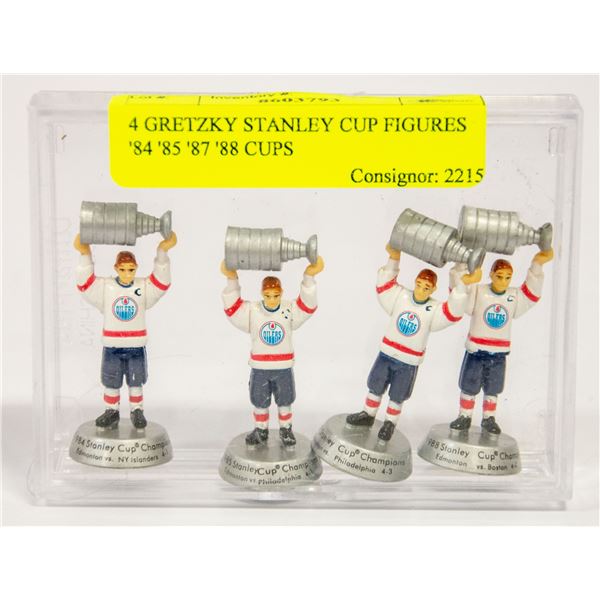 4 GRETZKY STANLEY CUP FIGURES '84 '85 '87 '88 CUPS