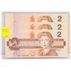 3 X 1986 UNCIRCULATED CONSEQUTIVE #'ED $2 BILLS