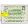 Image 2 : 3 X 1973 UNCIRCULATED CONSEQUTIVE #'ED $1 BILLS