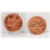Image 1 : PAIR OF 1 OZ .999 COPPER COINS