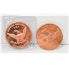 Image 2 : PAIR OF 1 OZ .999 COPPER COINS