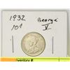 Image 2 : 1932 GEORGE V SILVER 10 CENT COIN