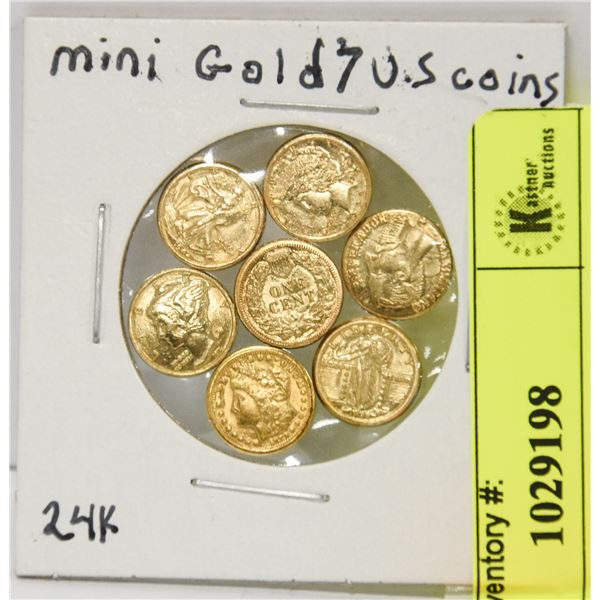 24K GOLD U.S MINI COINS