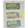 Image 1 : 3 X CANADIAN 1 DOLLAR NOTES UNCURCULATED