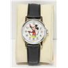 Image 1 : VINTAGE MICKEY MOUSE WIND UP WATCH LEATHER STRAP