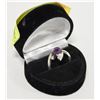 Image 1 : .925 SILVER & AMEYTHST LADIES RING - SIZE 7