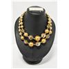 Image 1 : 17.5" VINTAGE ESTATE BROWN/ GOLD BEADED 2 STRAND