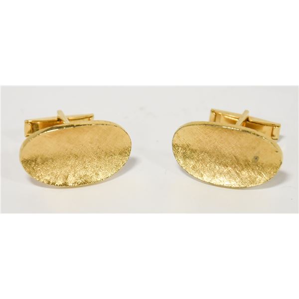 GOLD TONE MENS ESTATE CUFFLINKS