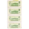 Image 2 : 4 UNCIRCULATED 1973 ONE DOLLAR CANADIAN BILLS