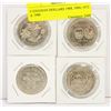 LOT OF 4 CANADIAN DOLLARS 1968, 1969, 1972 & 1980