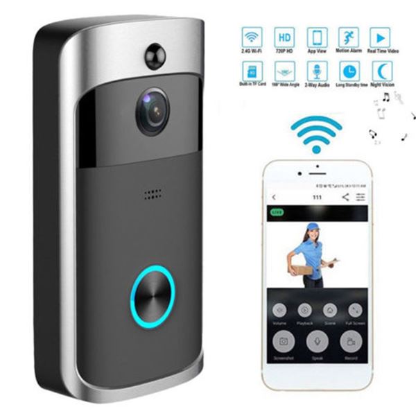 NEW WIRELESS WIFI DOORBELL CAMERA (BLACK)