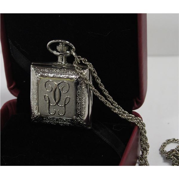 LADIES WORKING NECKLACE PENDANT WATCH