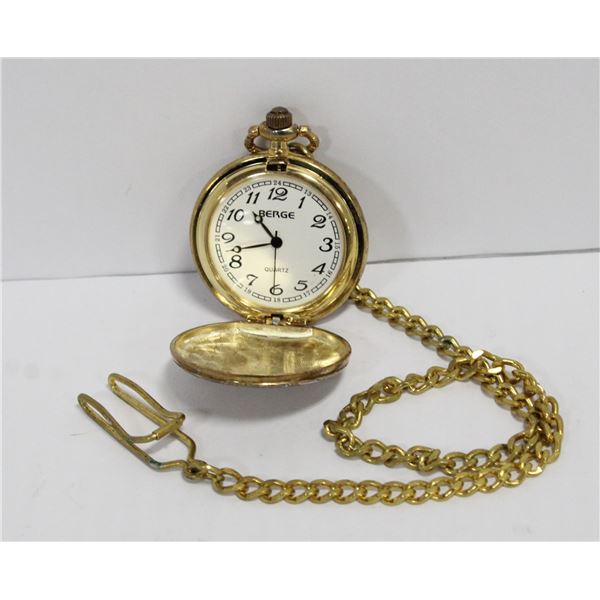 MENS GOLD COLOUR POCKET WATCH