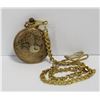 Image 2 : MENS GOLD COLOUR POCKET WATCH