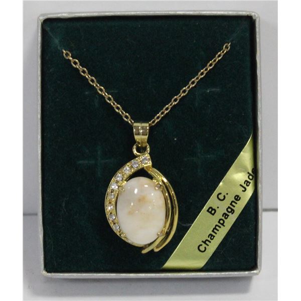 BC CHAMPAGNE JADE NECKLACE