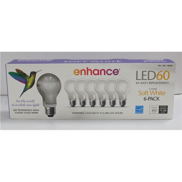 FEIT LED 60 WATT REPLACEMENT 6 PACK 2700K