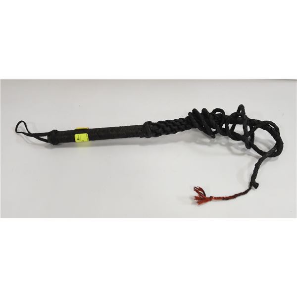 VINTAGE GENUINE LEATHER COWBOY WHIP