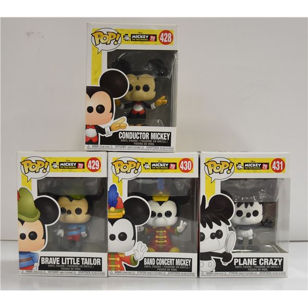 SET OF 4 MICKEY MOUSE FUNKO POPS