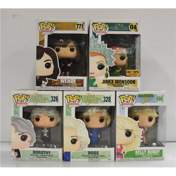 SET OF 5 FUNKO POPS GOLDEN GIRLS ROSE AND DOROTHY