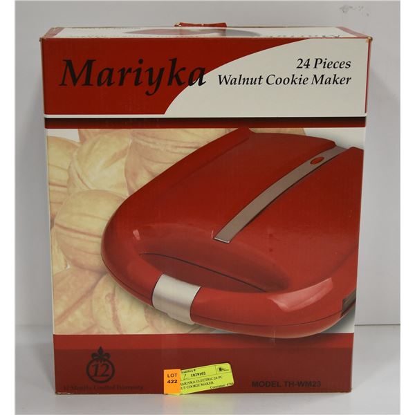 NEW MARIYKA ELECTRIC 24 PC WALNUT COOKIE MAKER