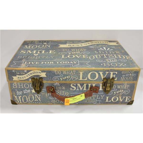 DECORATIVE SUITCASE APPROX 12" X 17.5" - 6" DEEP
