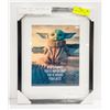 Image 1 : FRAMED BABY YODA PHOTOAPPROX 12" X 7.5"