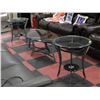 Image 1 : METAL AND GLASS COFFEE + END TABLE SET