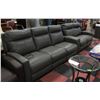 Image 1 : NEW GREY GENUINE LEATHER ELECTRIC RECLINING SOFA